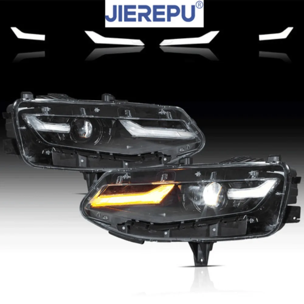 

1 пара указателей поворота, полностью светодиодные двухлучевые проекторные фары для Chevrolet Camaro 19-2024 гг.