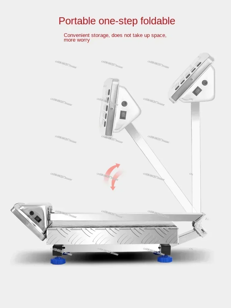 Waterproof Electronic Precision Folding Seafood Scale, Commercial Table Scale, 300kg, 100kg