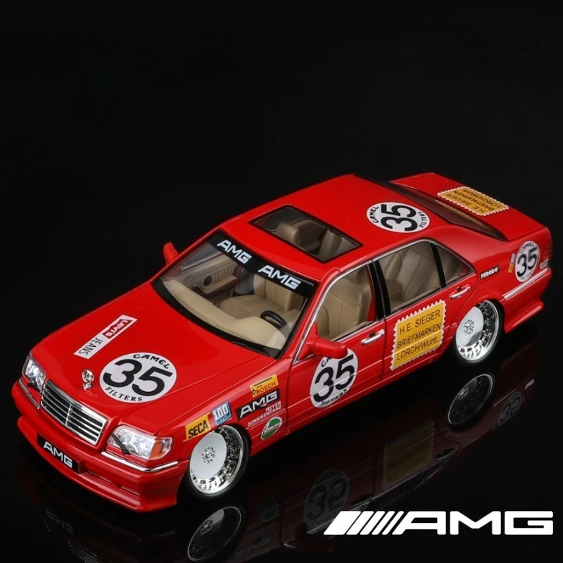 1:24 w140 320sel modificado carro esportivo liga modelo de carro brinquedos das crianças diecast liga modelo de carro colecionável
