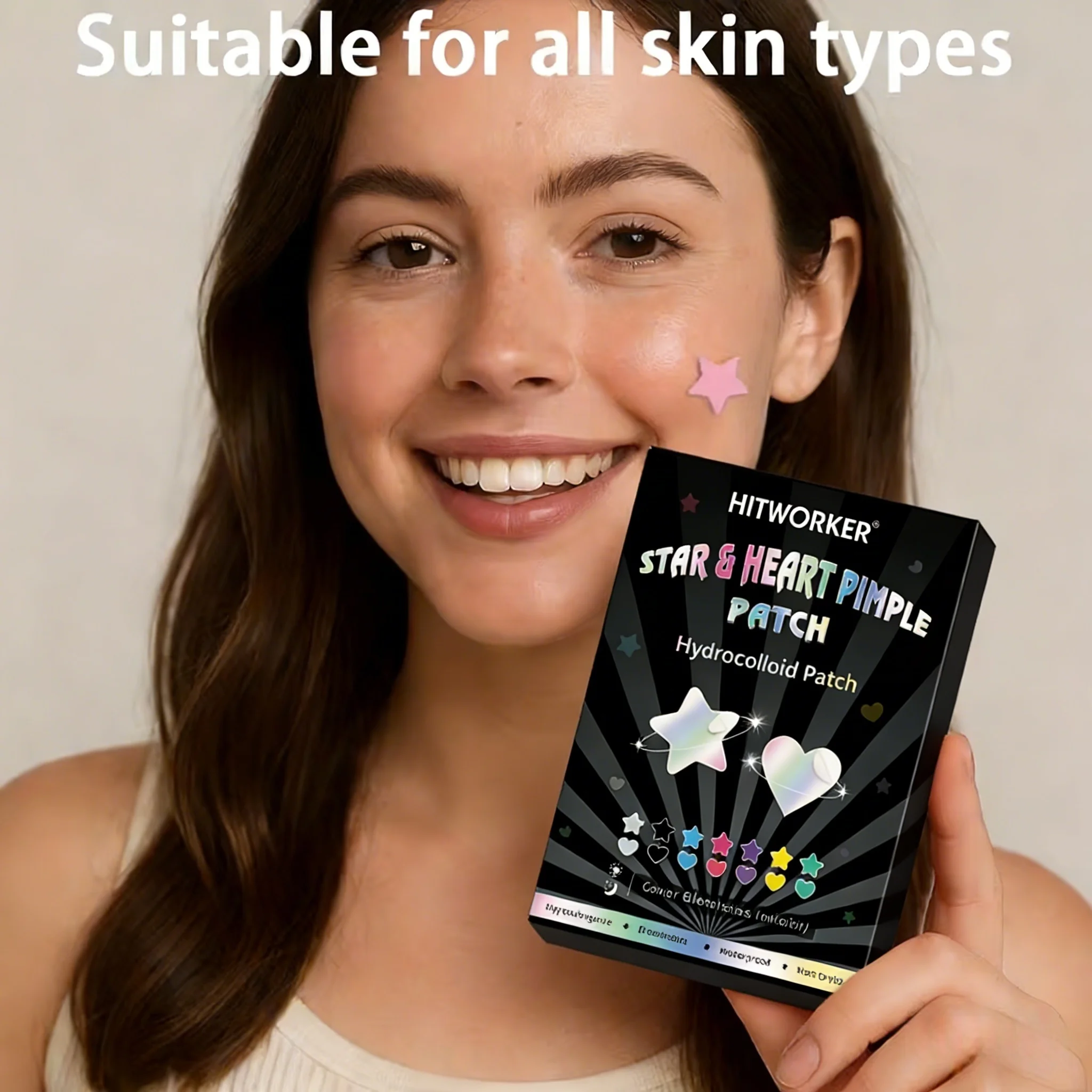 Toppe per l'acne HITWORKER da 252/504/1008 pezzi |   Copertura invisibile per imperfezioni, arricchita con olio di albero del tè, pulizia delicata