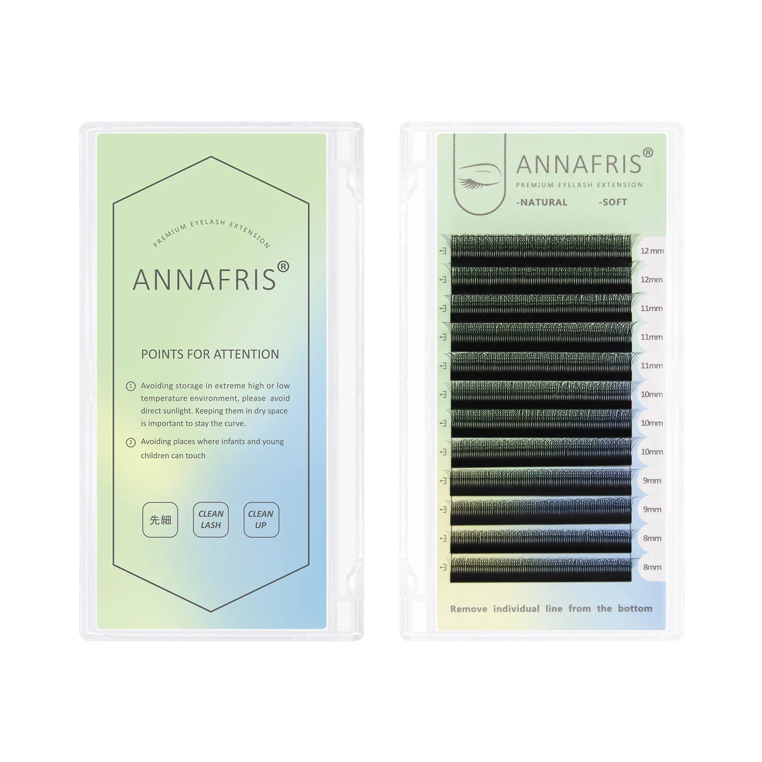 ANNAFRIS 3D W Three Core Eyelash Extension Natural Soft 3D W Shape Premade Volume Fans Clover False Lashes