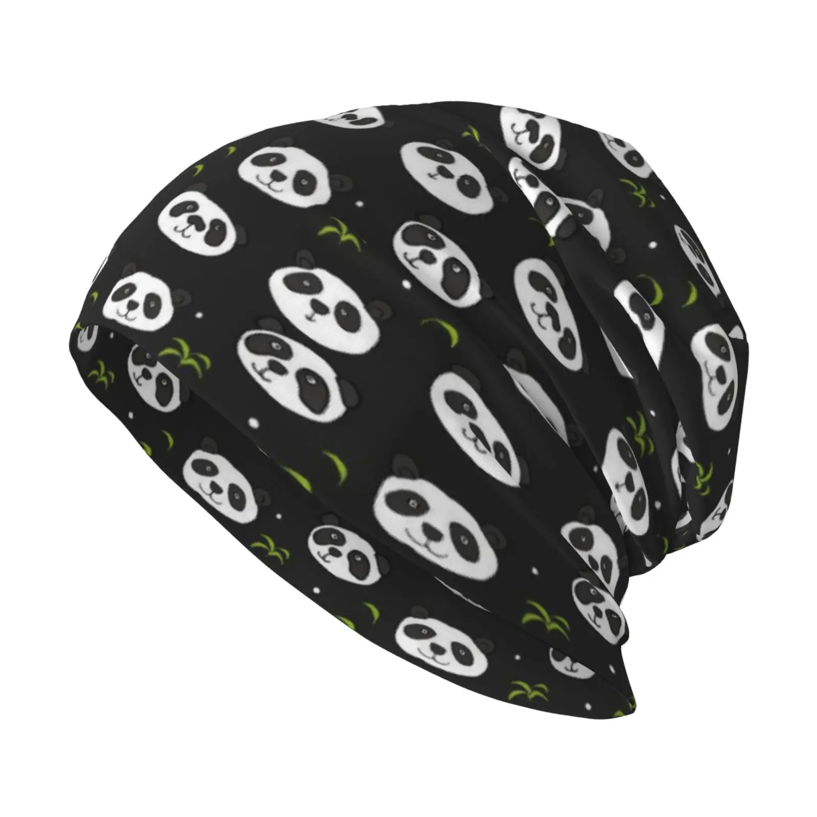 Cute Panda Printed Knitted Hat Retro Street Hip Hop Universal Skin Friendly Comfortable Warm Winter Hat Outdoor Leisure Gift