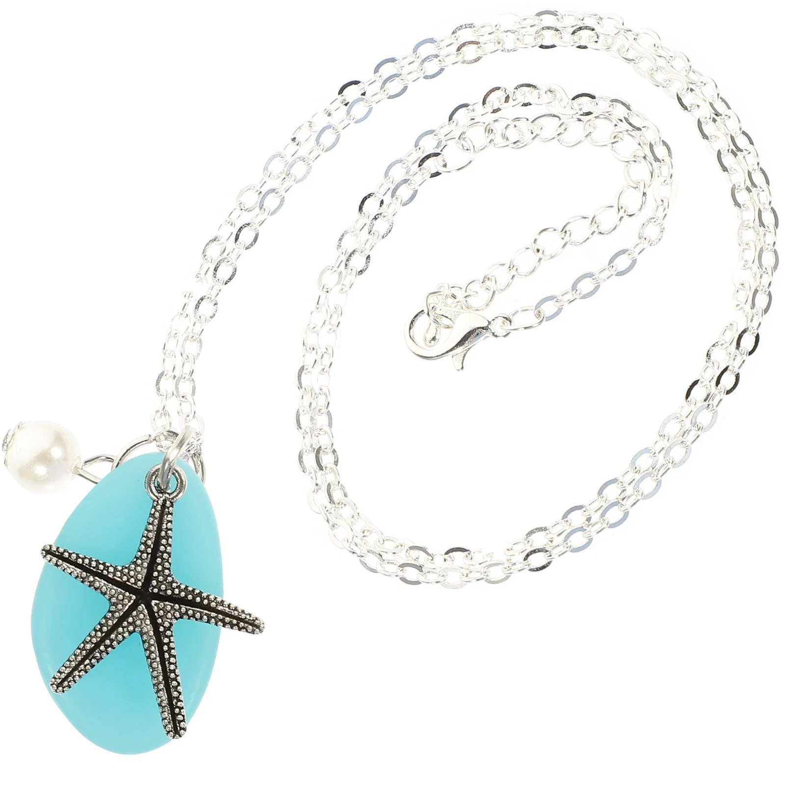 

Sea Theme Necklace Lightweight Beach Style Pearl Pendant Dress Jewelry Gift for Women Girls Sea Theme Necklace
