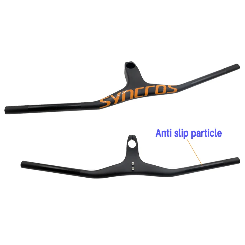 Syncros Full Carbon handlebar 660-800mm MTB Integrated Cockpit Handlebar -17°  Racing Bike Handle Bars bike frame parts  yellow