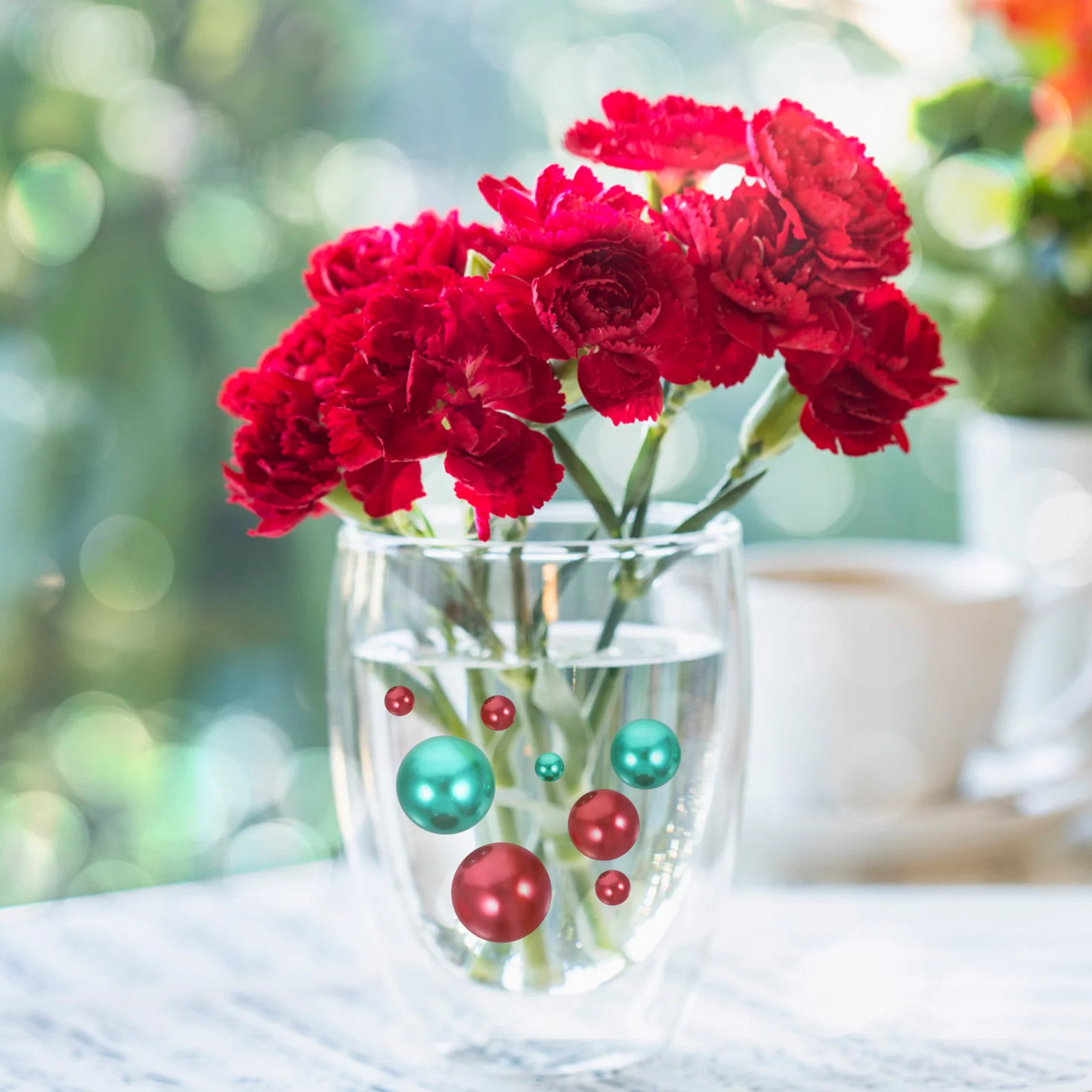 166개 인조 진주 꽃병 장식용 비즈 웨딩 파티 DIY 테이블 장식 센터피스 꽃병 장식용 진주