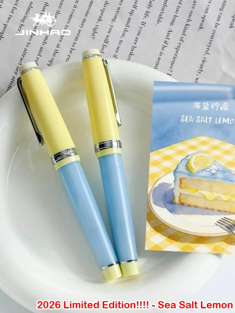 2026 Limited Edition Sea Salt Lemon ! JINHAO 82 Fountain Pen EF/F/M Gold Clip Writing Smooth Office School Supplies Stationery