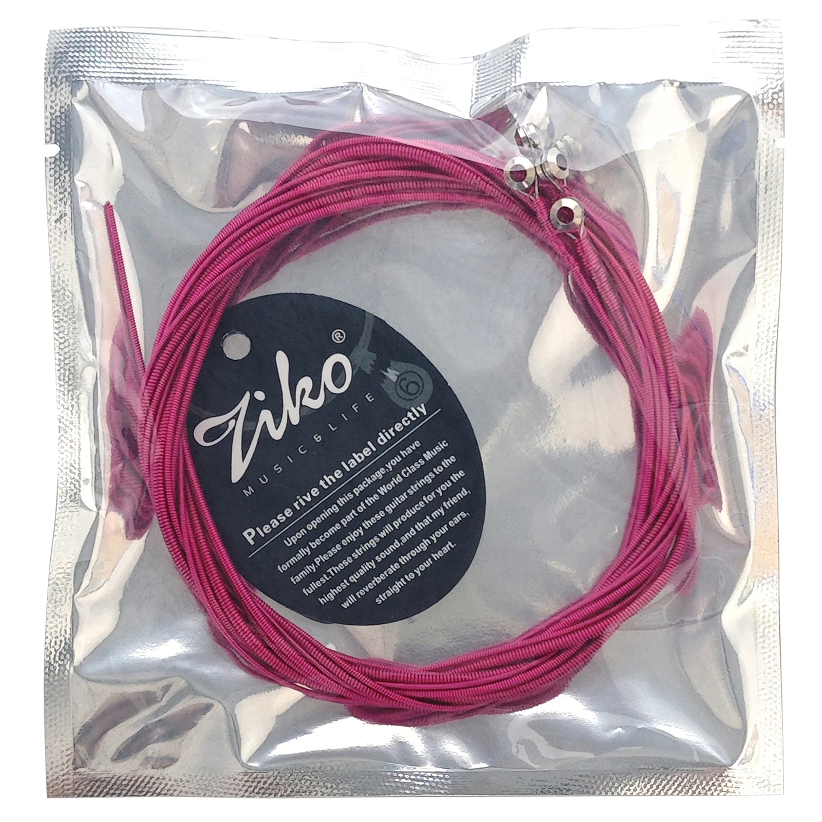 ZIKO E-Bass-Saiten 4/5/6 Saiten Bass Kohlenstoffstahl Sechseckige Legierung Anfänger Professionelle Übungssaiten Schwarz Pink – Detail 7