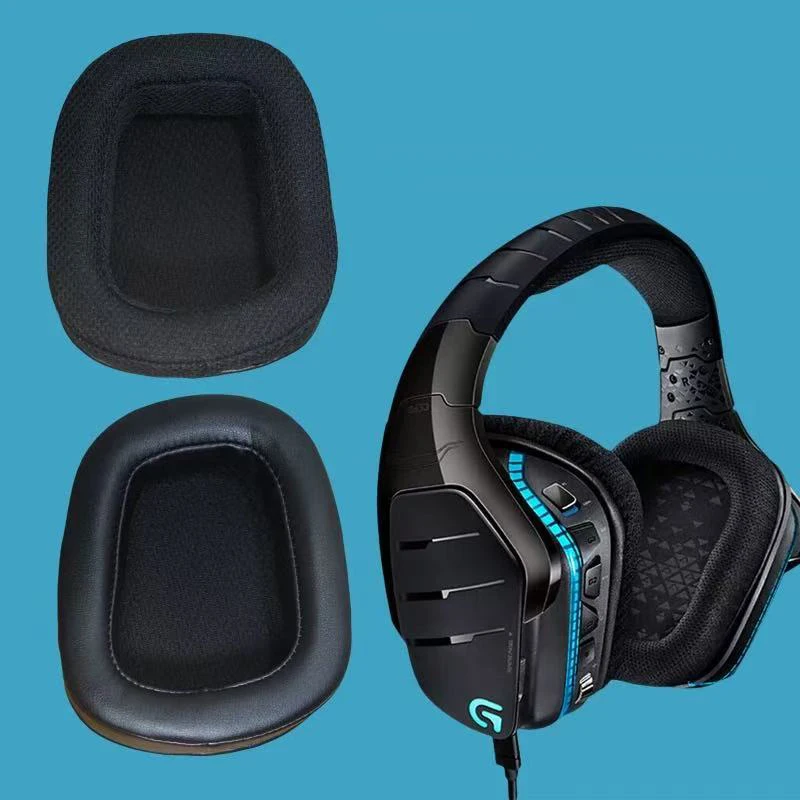 Adecuado para Logitech G933 funda para auriculares G633 cubierta de esponja cubierta de malla orejera haz de cabeza orejera de cuero