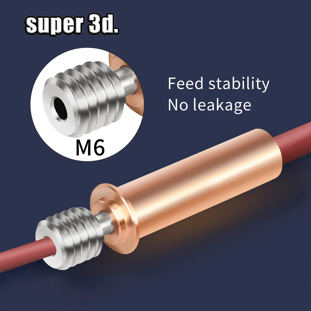 Hoge Temperatuur Bimetaal Keel Cr6 Se Warmte Breken Rood Koper Titanium Legering V6 Keel Voor Anycubic Vyper Mega S Mega Pro Keel