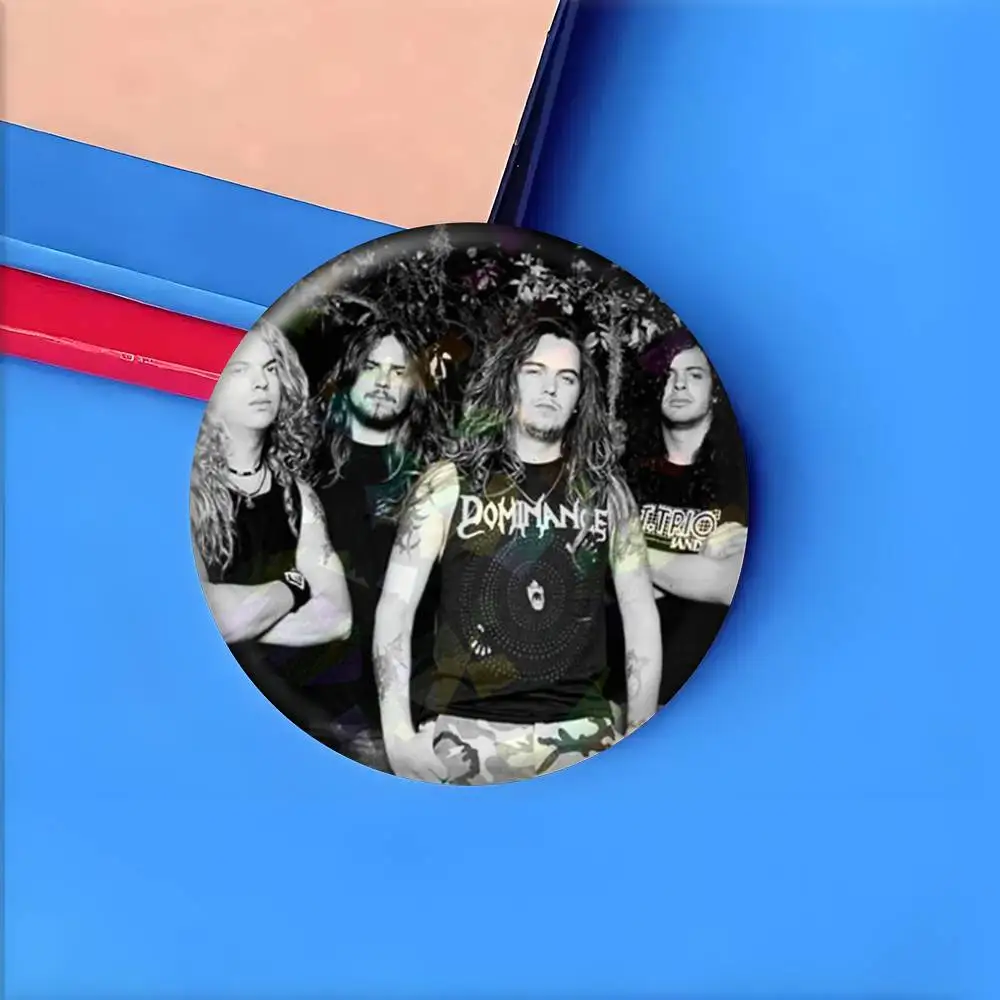 Sepulturas Rock Band Badge On Backpack Accessories Manga Icons Pins Round Cartoon Brooches For Clothes Bag Decor Gifts view 5