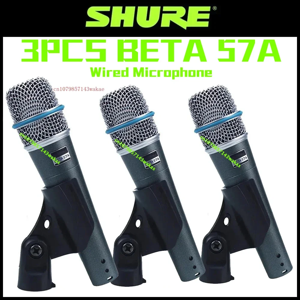 Проводной микрофон SHURE BETA 57A, динамический кардиоидный микрофон для домашней студийной записи, микрофон для караоке, музыки, выступлений, живых