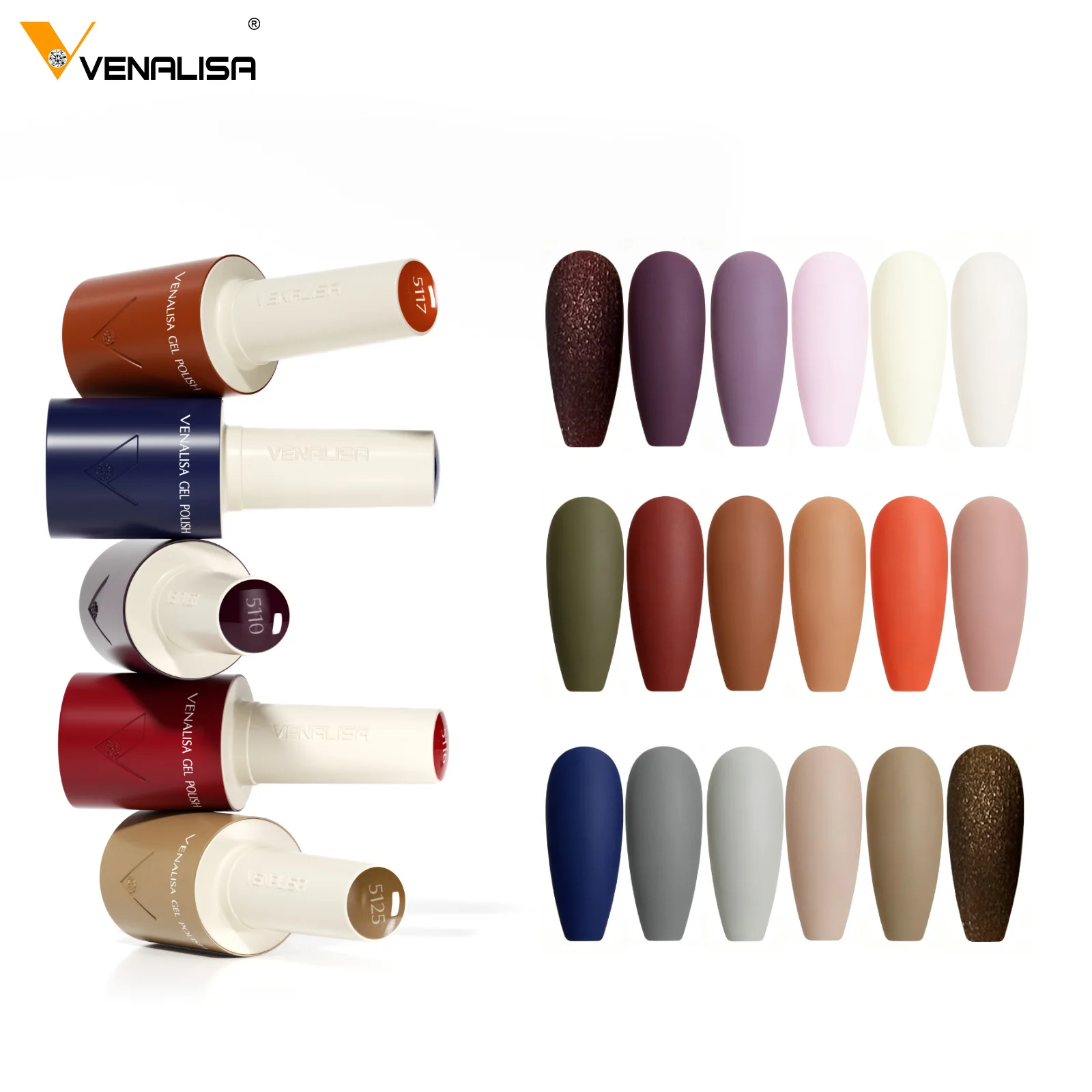 VENALISA 18 Farben Nude Braun Winter Herbst 10ml Gel-Nagellack Aushärtbarer UV-LED-Lack Langanhaltende Maniküre DIY Nagelkunst – Detail 13