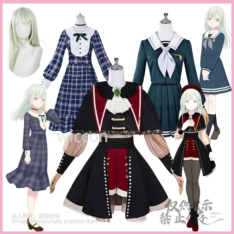 Anime BanG Dream! Wakaba Mutsumi Cosplay Costume It's MyGO!!!!!  Gothic Princess Skirts Wigs For Women Girl Party Cos Customized