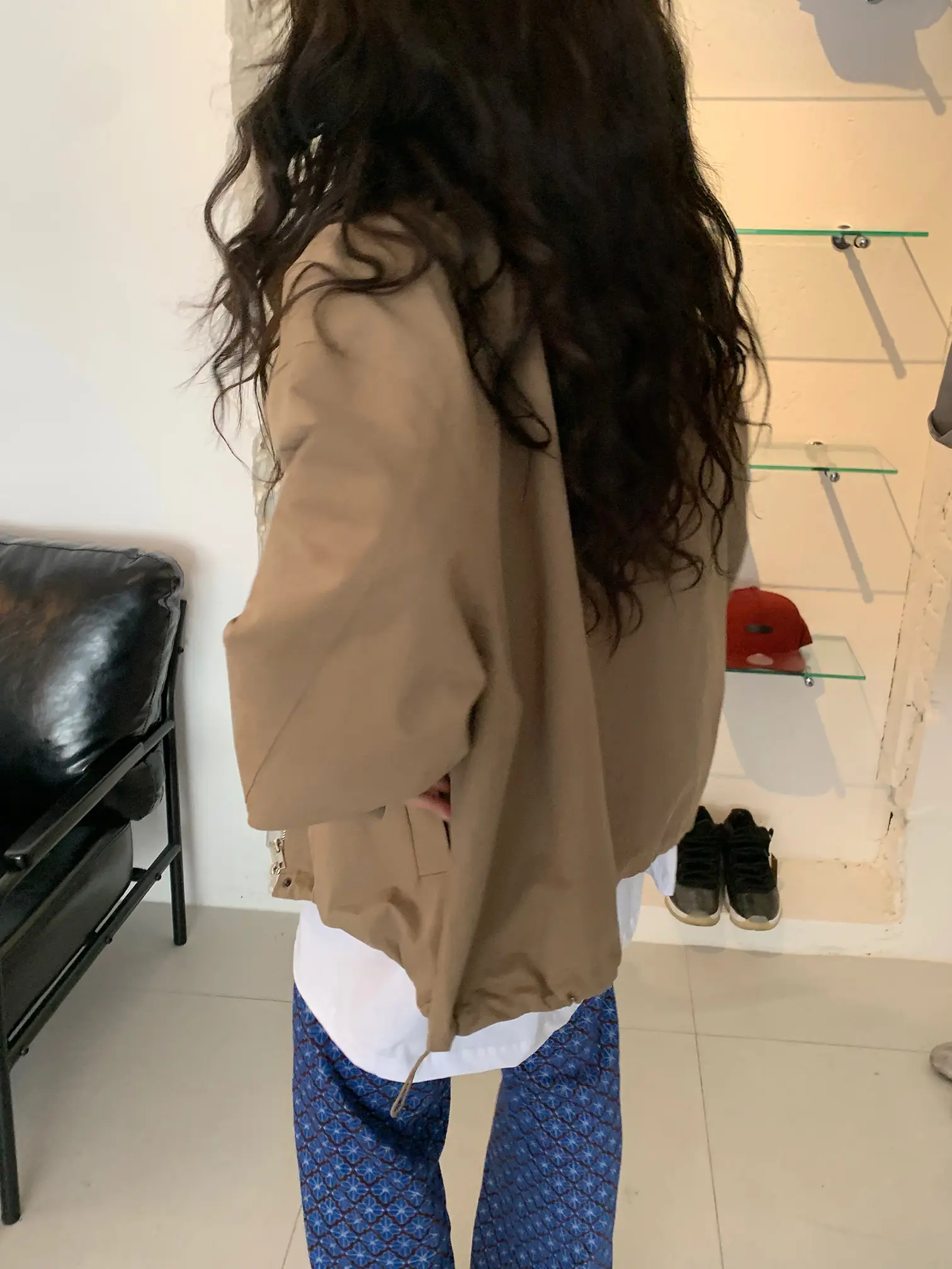 2 ألوان فضفاضة الكورية نمط المرأة سترة ملابس خارجية الخريف 2025 أناقة سستة شيك كم طويل بلايز أنثى (ww1746