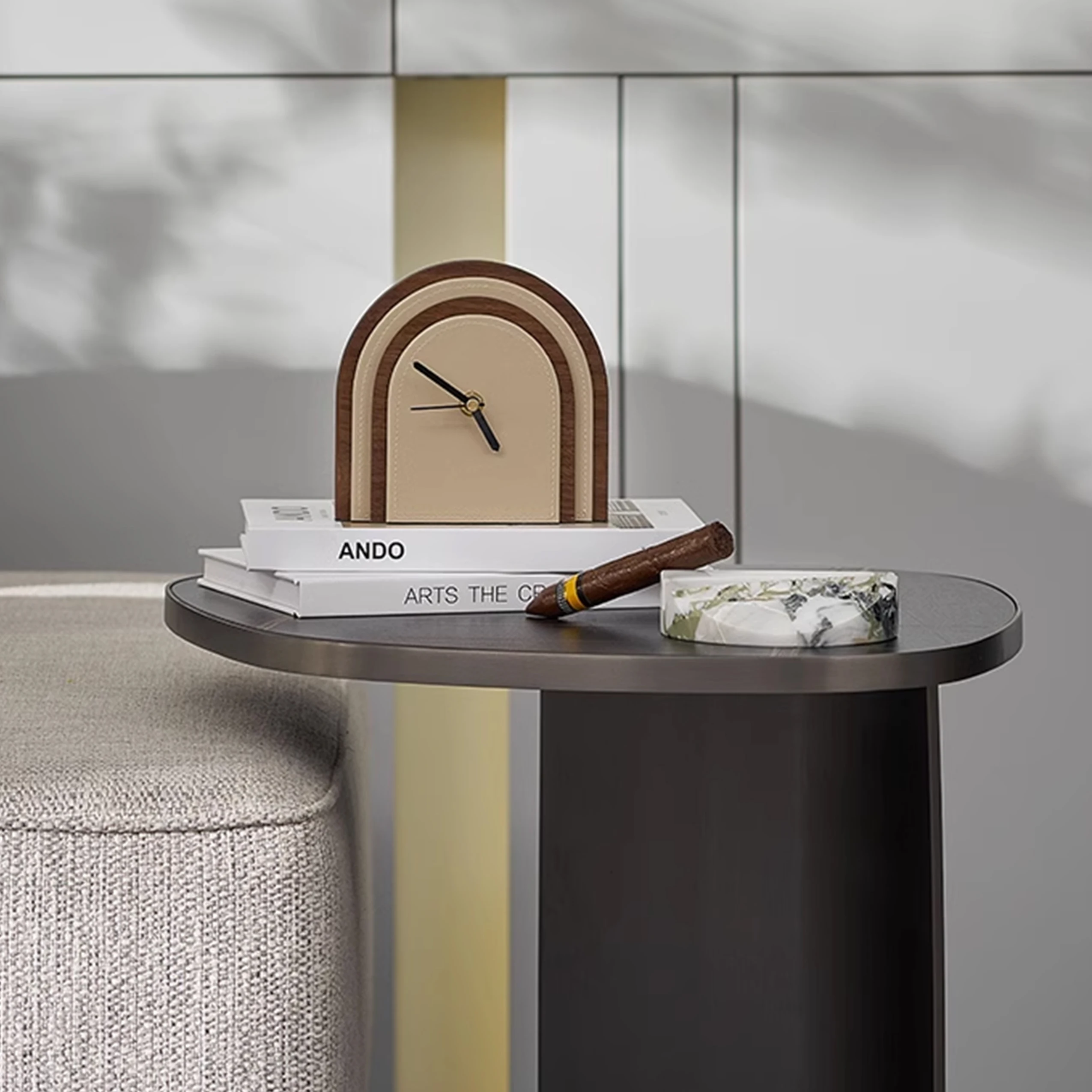 Arch Shape Table Clock for Minimalist Decorative Desktop Clock Simple Art Home Eco Friendly Products 2023 Decorations for Home