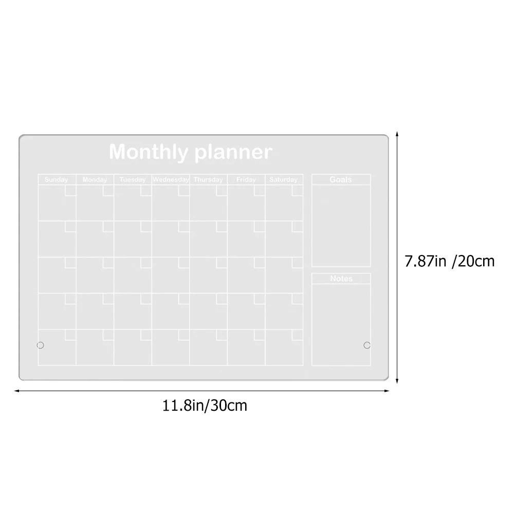 กระดานเขียนโปร่งใส Weekly Planner Schedule ไวท์บอร์ดแบบลบแห้งอะคริลิคสําหรับโต๊ะ Multi-Function Memo Planning Board