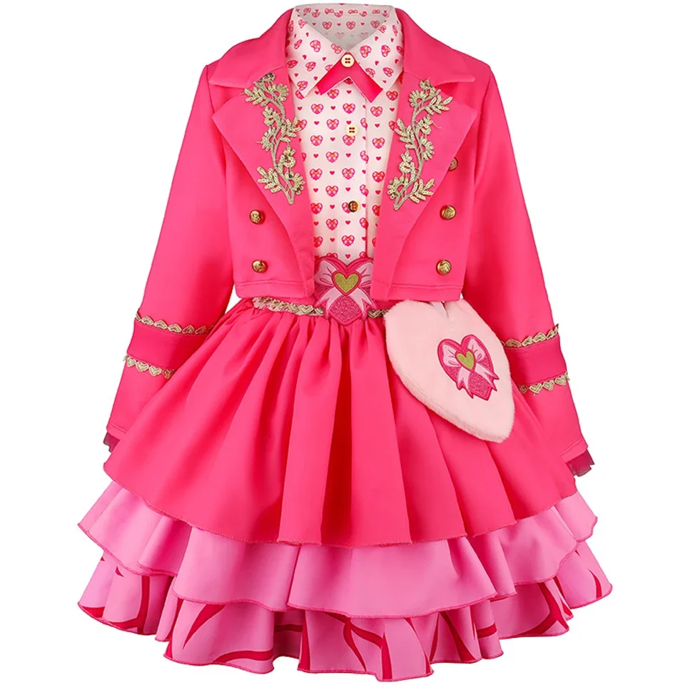 2026  Tiered Ruffle Tutu Bridget Pink Princess Dress for Girls Halloween Cosplay Descendants Masquerade Party Costume - view 4