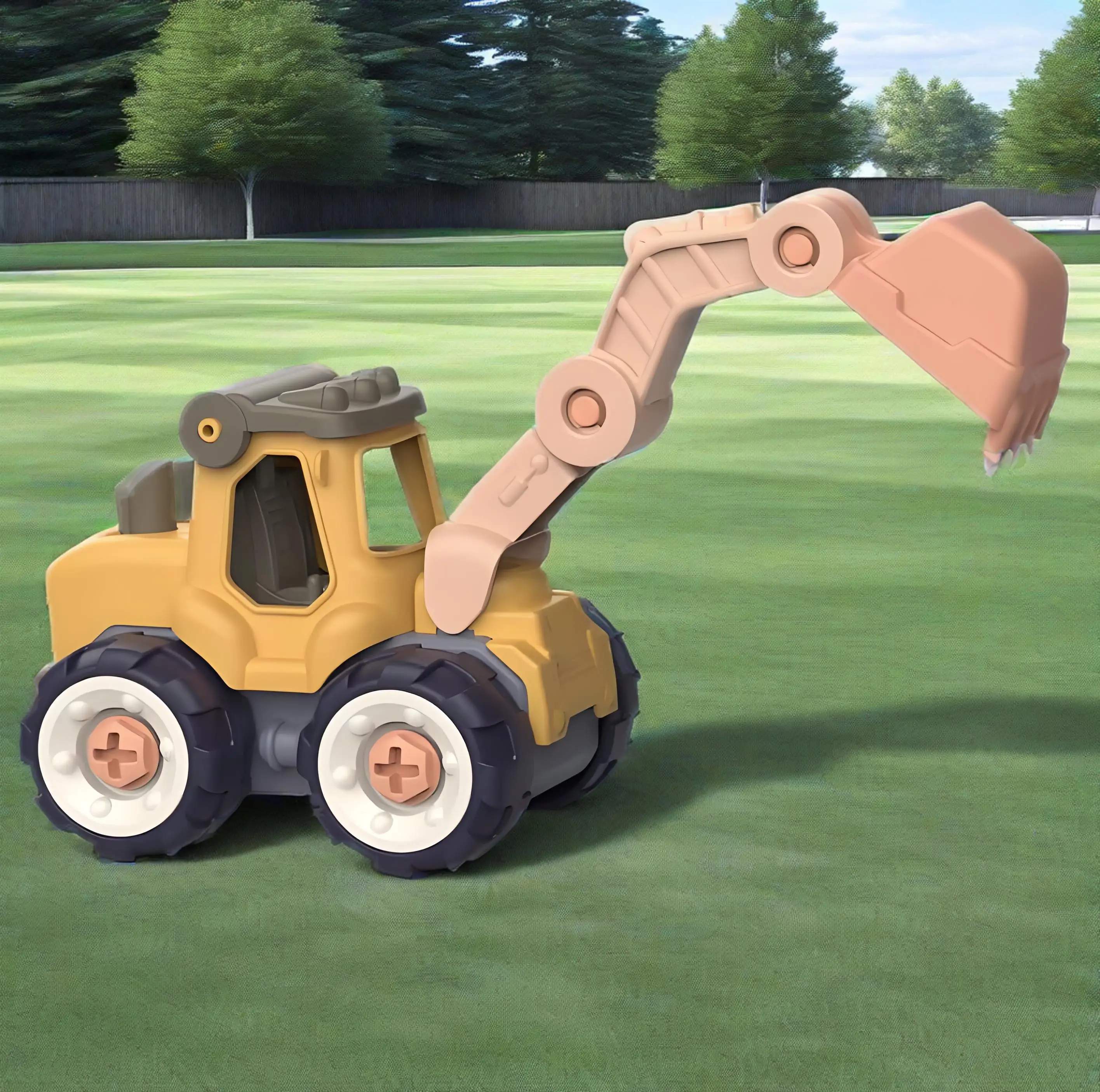 

DIY Construction Truck Engineering Toys with Tools Educational Assembly Excavator Gift (Screwdriver Included)