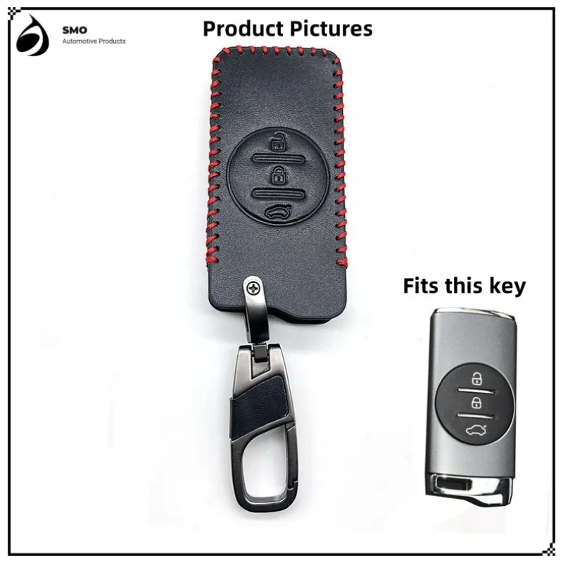 

For 2020 New Chery Tiggo 8 and 7 Tiggo 2020 Tiggo 5x Car Key Bag Leather Cover Buckle Cowhide Key Protector