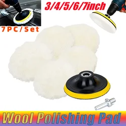 7PCS/Set 4/5inch Car Polishing Waxing Buffing Wheel Pad Car Polisher Kit for Auto Car Paint Care Car-styling