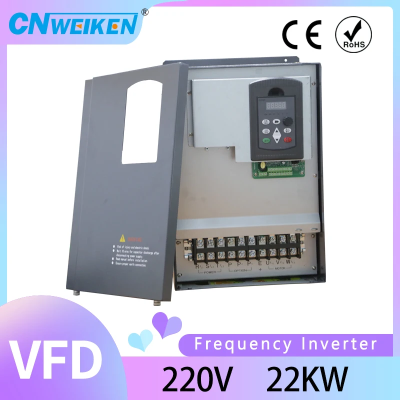 

22KW/30KW VFD New Inverter Motor Speed Control 220v 3P Input And 3P OUT 220V Frequency Inverter For Motor