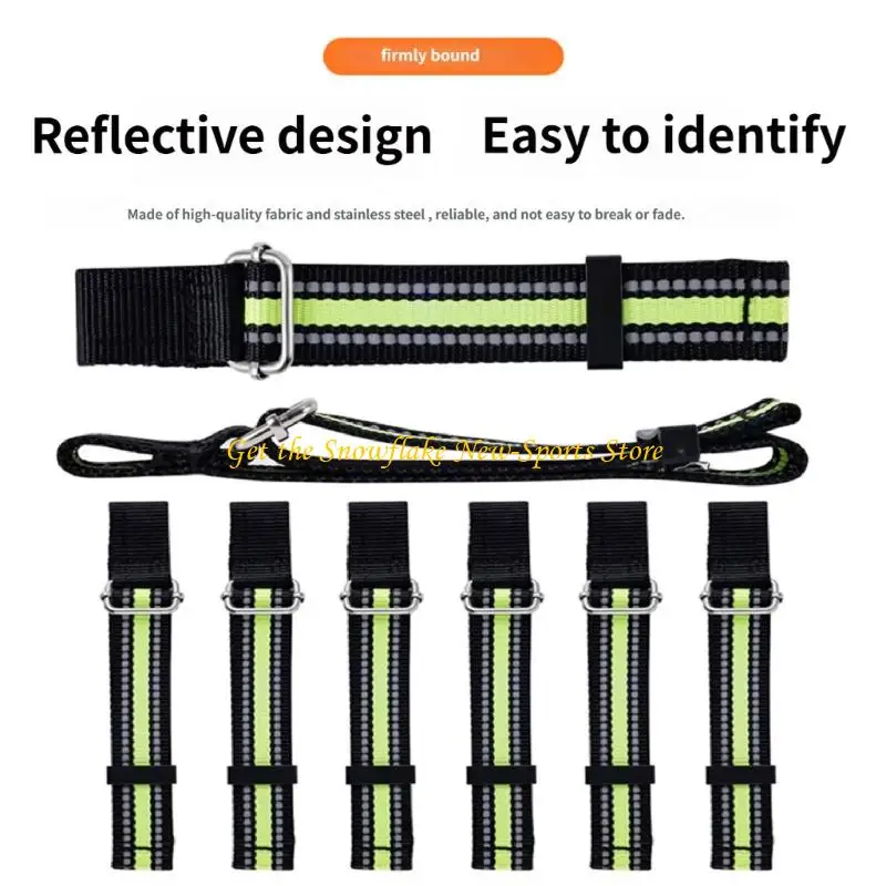 

E56D Oxford Fabric Ski Binding Strap Resistant to Wear and Tear Skiing Strap for Long Terms Performances Ski Retention Strap