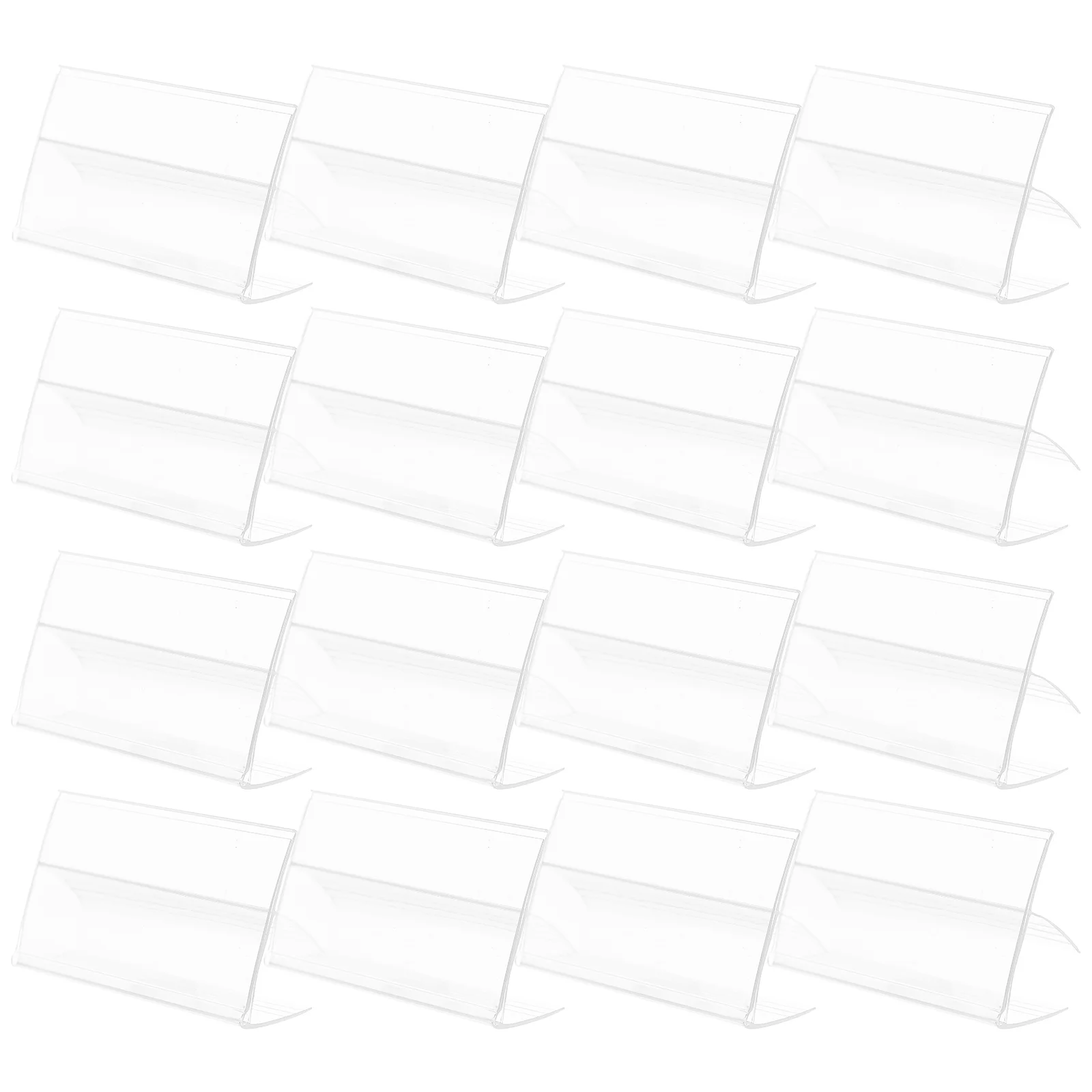 

100 Pcs Shelf Labels Mini Clear Price Holder Signs Clip-on Pvc Merchandise Display