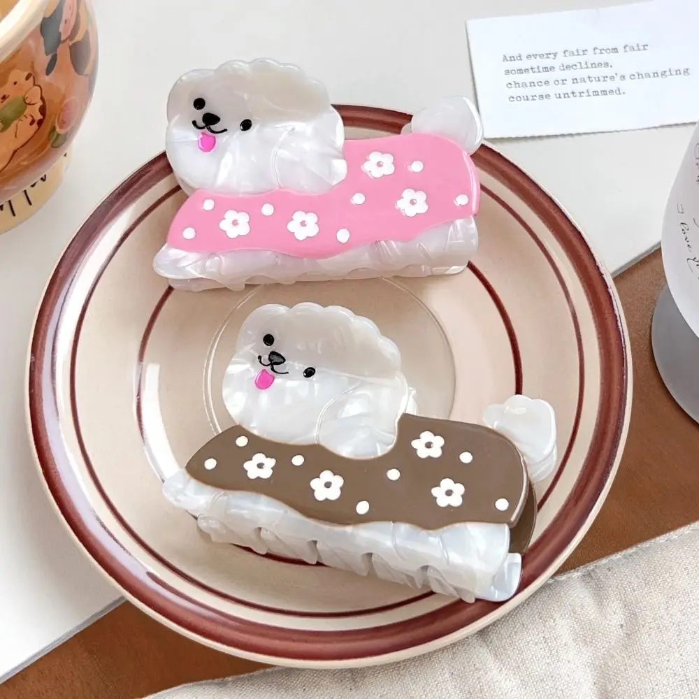 

Korean Style Cute Puppy Acetic AcidHair Claw Flower Hair Accessories Animal Shark Clip Barrettes Acetic Acid Cartoon Hair Clip