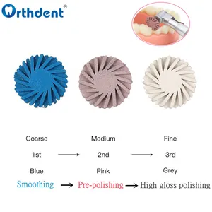 Zahnkautschuk -Polieren, Harz -Verbundscheiben, Diamond Burs System, RA Polnisch Zahnmedizin, Flex -Werkzeuge Spirale, 6pcs pro Set 10 Hauptharzpolierscheibe - №5
