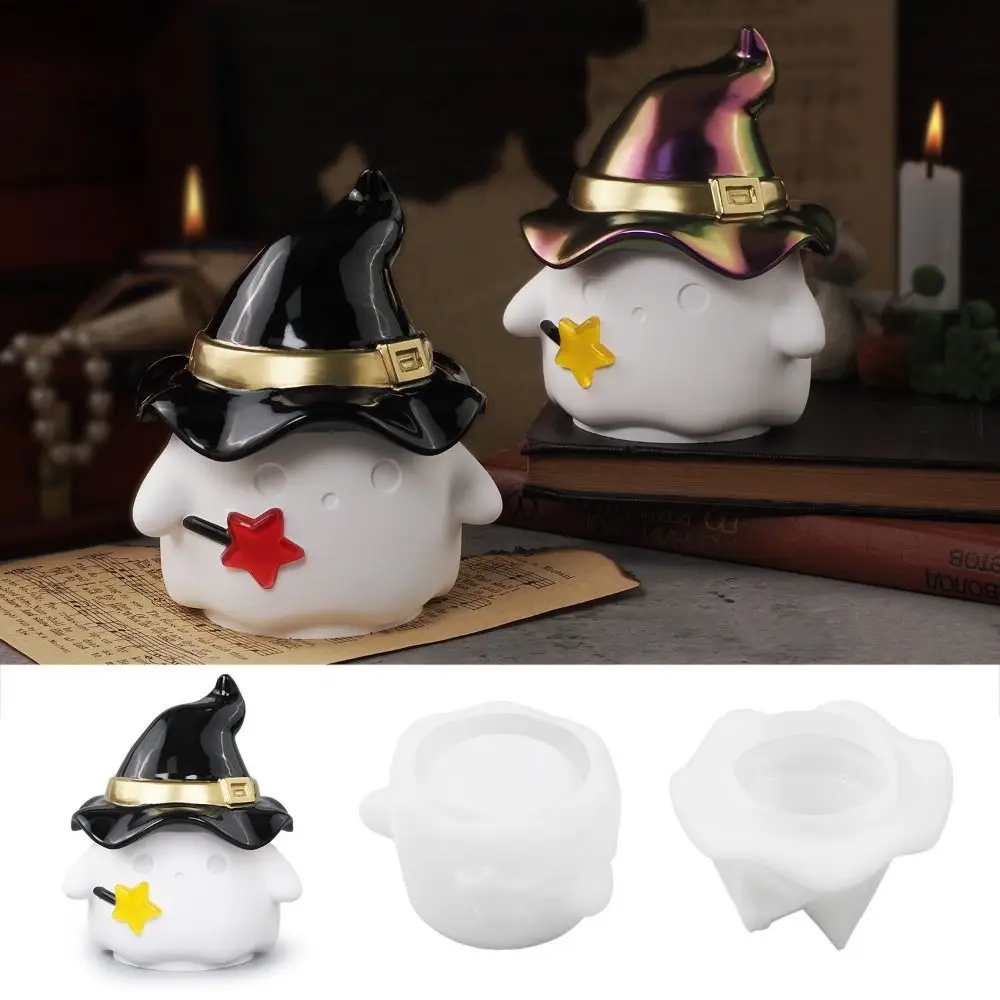 Halloween Halloween Ghost Mold Ghost Detachable Gypsum Silicone Mold Festival Decoration Storage Jar Candlestick Silicone DIY