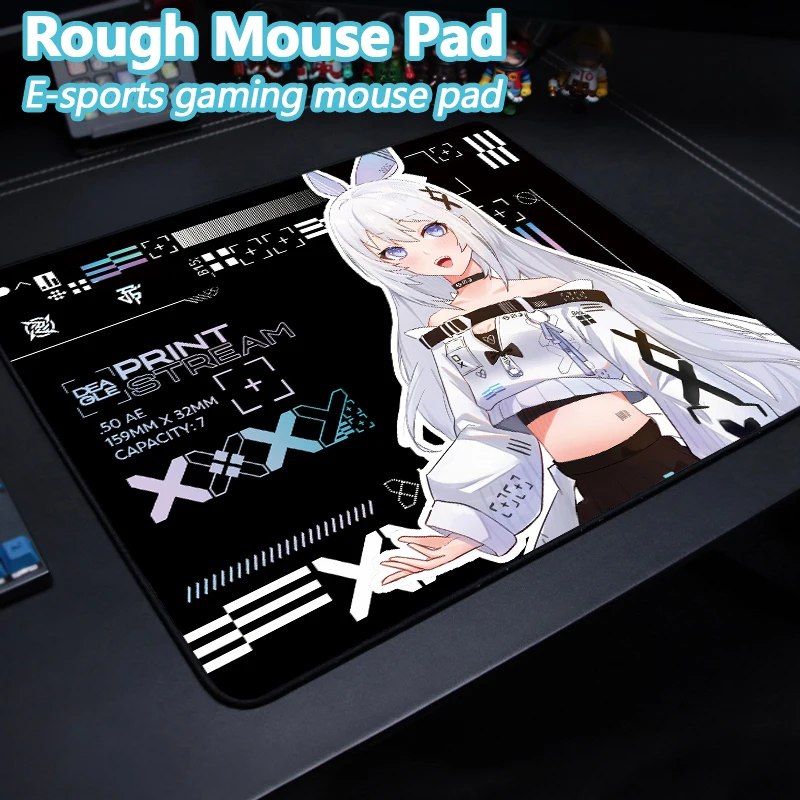 

XXL Silicone Anime Girl Gamer E-sports FPS Gaming Rough Mouse pad Keyboard Pad MousePad