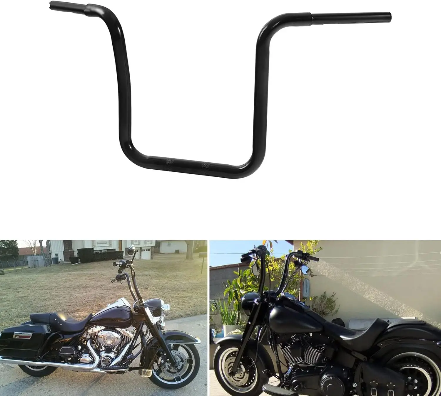 

Черный 18-дюймовый руль с вешалкой Rise Ape 1-1/4 дюйма подходит для Harley Sportster XL 883 1200 Softail Slim Heritage Fat Boy Deluxe Deuce Dyna Sup
