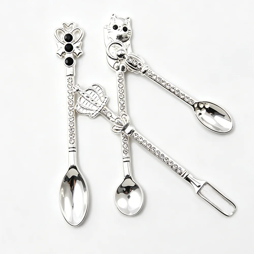 Mini Tobacco Spoon 4PCS Mixed Metal Micro-tuning Bottle Shovel Tea Herb Powder Spade Smoking Tools view 4