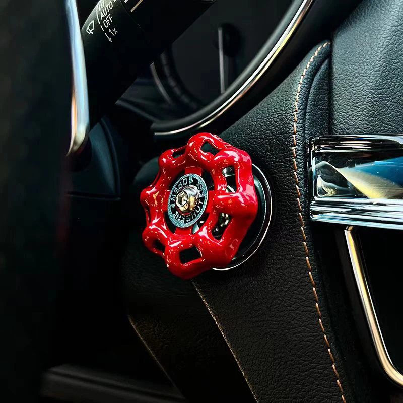

Car Rotary Knob Decor Metal Valve Handwheel Automotive Accessories Interior For Control Knob Gear Shift Knob Button Sticker