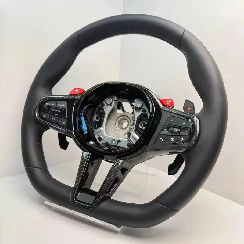 Black Leather  Macan Taycan Cayman Boxster Carrera 997 911 991 987 996 718  Steering Wheel Fits Various