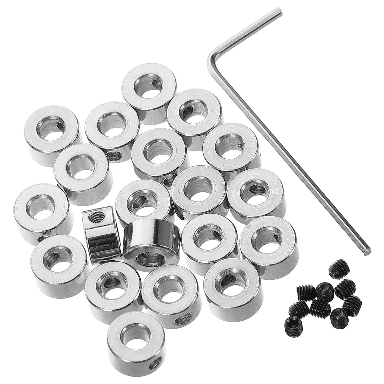1Set Metal Shaft Collar Fixed Set Drill Bit Positioner Depth Stop Collar for Bearing Fixing Machinery Devices