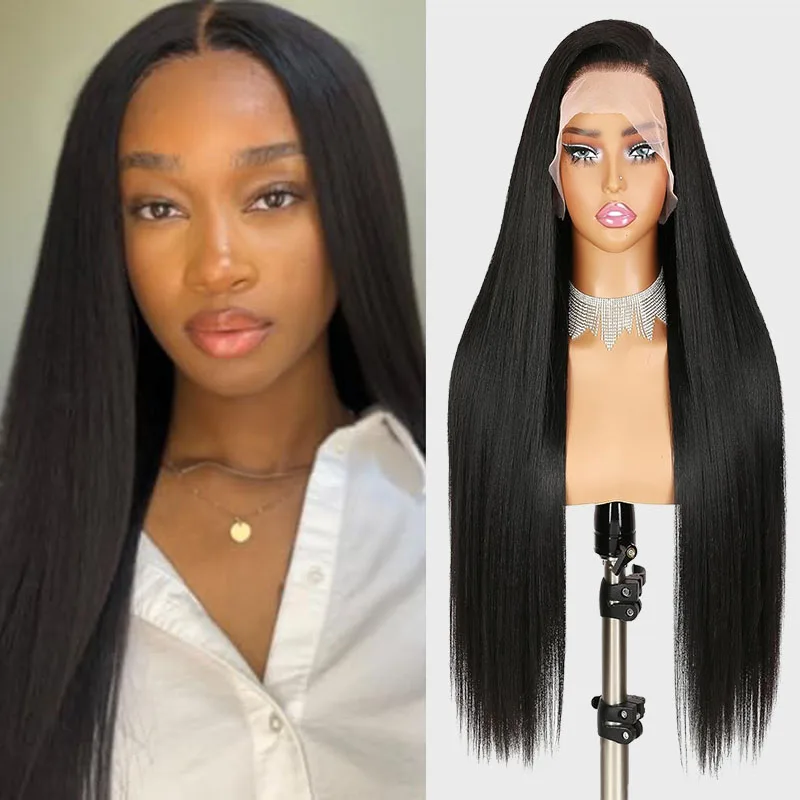 

Прямые парики из натуральных волос 13x6 HD Bone Straight, 40 дюймов, с прозрачной кружевной передней частью, парики 13x4 360 Lace Front, плотность 250, для чернокожих женщин