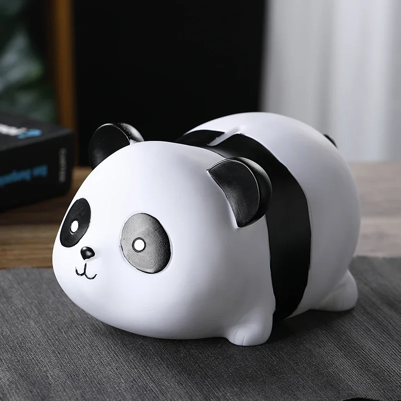 Panda Safe Money Boxes Kids Lucky Mini Family Kawaii Saving Organizer Euro Coin Piggy Bank Secret Toy Tirelire Home Decoration