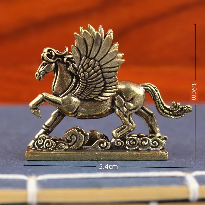 2026 الصينية زودياك تمثال حصان البرونزية الحصان سطح المكتب الديكور غرفة المعيشة طاولة شاي النحت المعادن الحرفية ديكورات المنزل