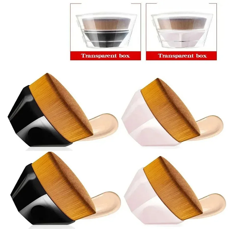 Pennello per trucco 1/2/3 pezzi Pennello per fondotinta Kabuki, adatto per set di pennelli per trucco liquido Cosmetici sintetici morbidi da donna