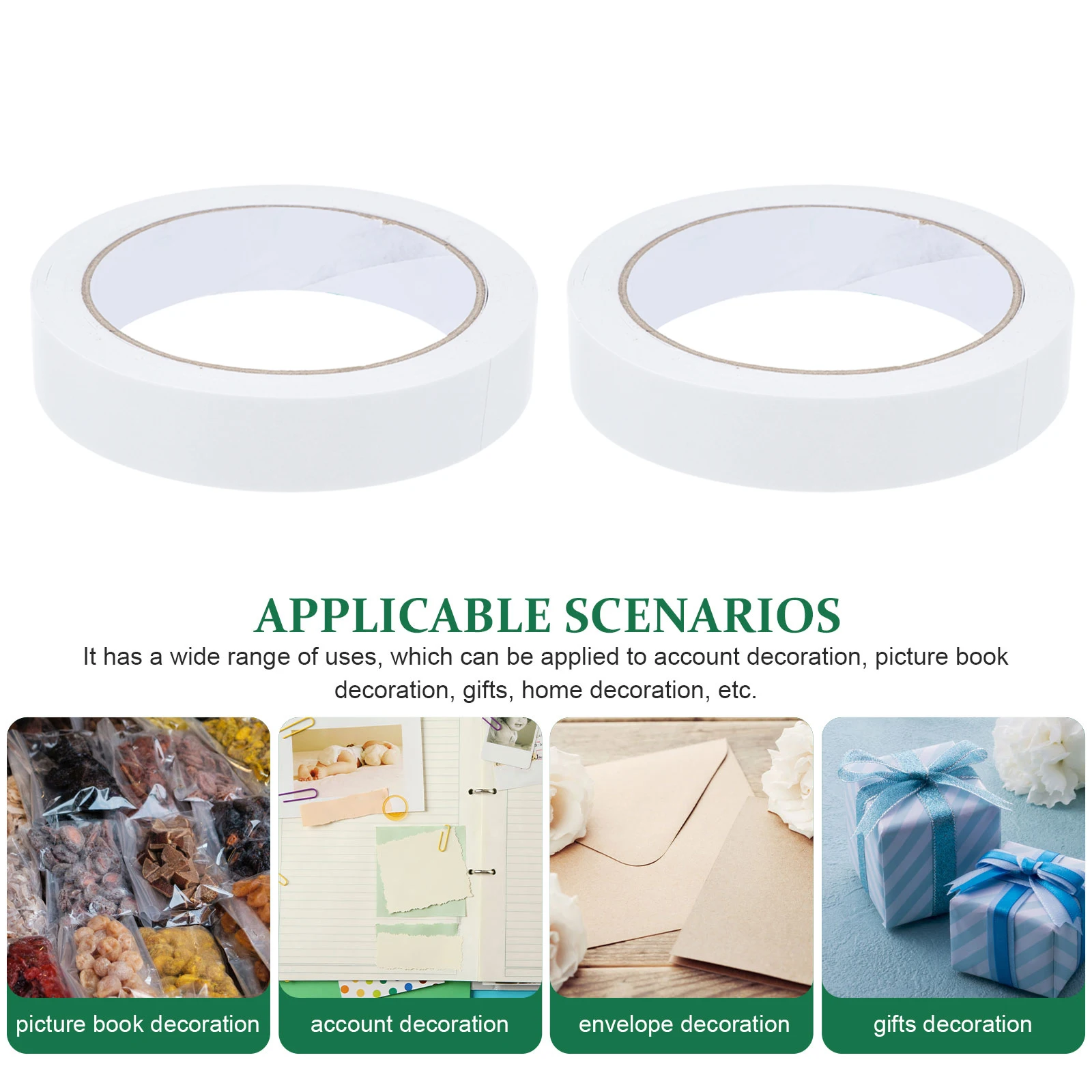 5 Pcs Environmentally Friendly Velvet Tape Tearable Adhesive Seal Paper Kraft Decorative Packing Packaging