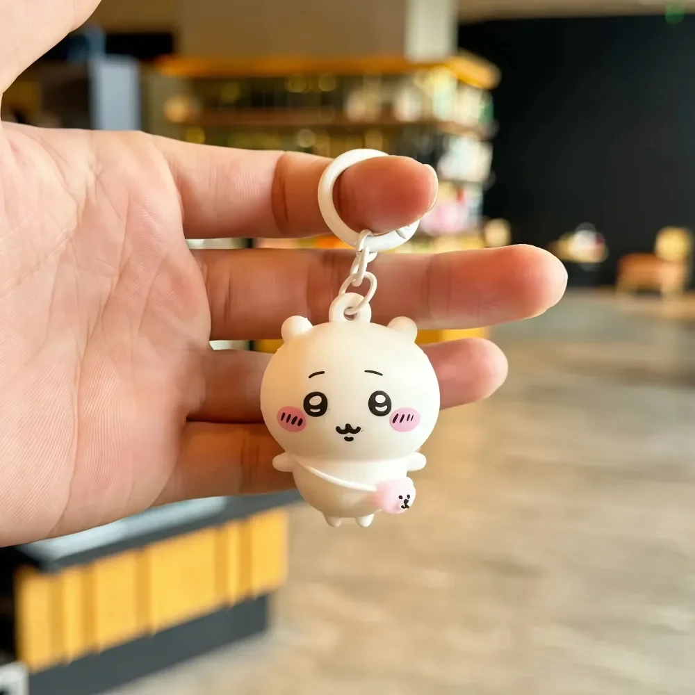 # NUEVO Llavero con Figura 3D de Chiikawa, Usagi Hachiware, Muñeca de Anime Adorable, Colgante para Bolso, Amuleto Kawaii para Mochila, Regalo de Navidad Coleccionable