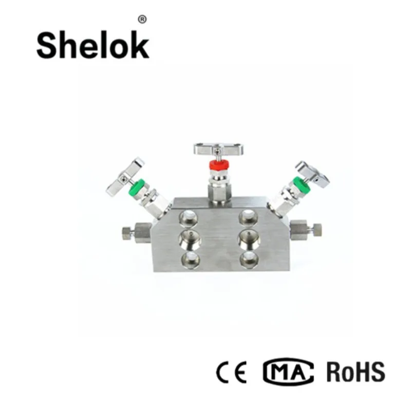 SS Gas Valve Manifold Liquid Three Way Valve Manifold Instrumentation Manifolds