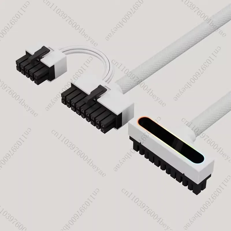 

Сторона из материнской платы. 90-градусный коленчатый провод. Один провод подключен к линии питания.