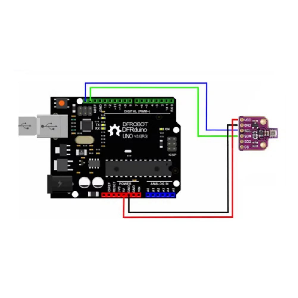 Carte de capteur CJMCU-680 BME680 avec capacités intégrées de détection de gaz, d'humidité, de température et de pression barométrique