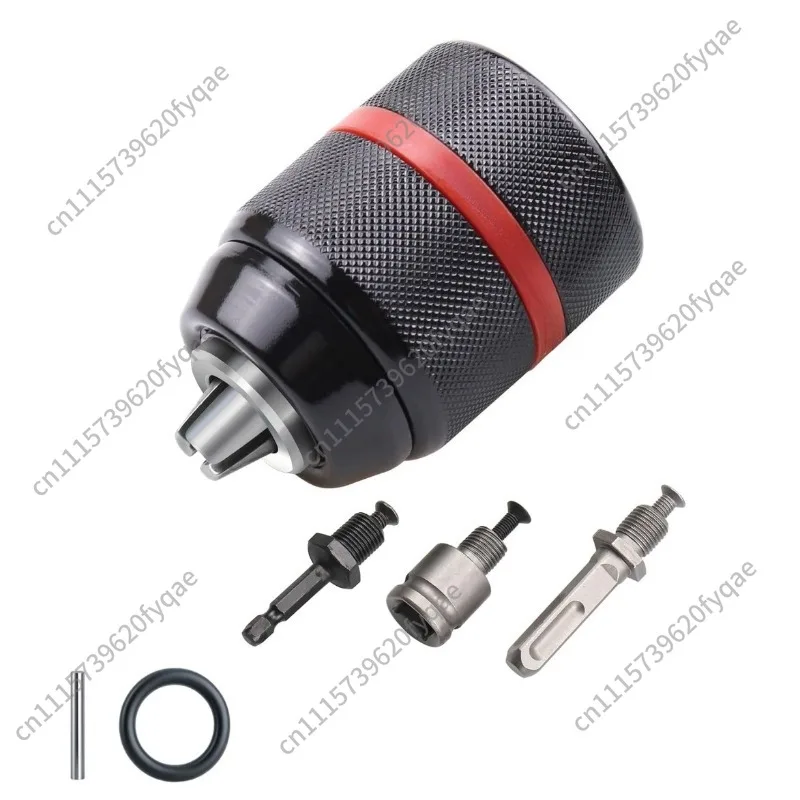 1.5-13mm all-metal self-tightening drill chuck 1/2-20 UNF hand-tightening SDS hexagonal square shank conversion head 4-piece set