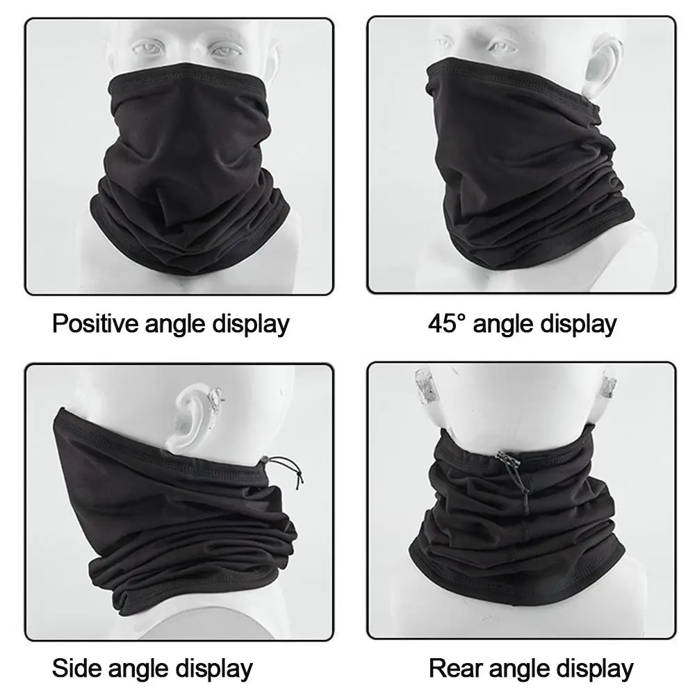 Warm Neck Protection Velvet Neck Scarf Solid Color Wool Cycling Scarf Face Scarf Cycling