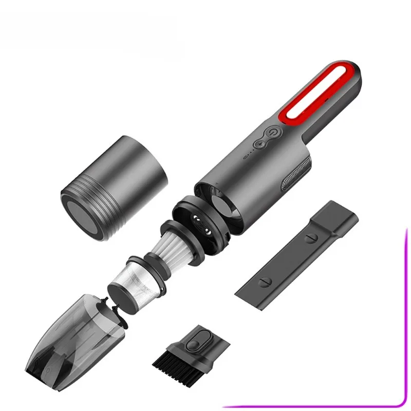 Wholesale V8 New Practical Portable Household Large Suction Wireless Car Vacuum Cleaner Handheld Lighting Flash Light