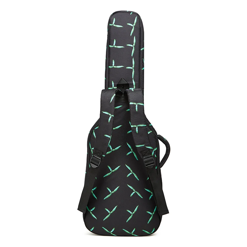 ymwema Guitarra Elétrica Soft Case Mochila Dobrável Tecido Impermeável 12mm Esponja Estofamento Personalizado Grama Dance 1