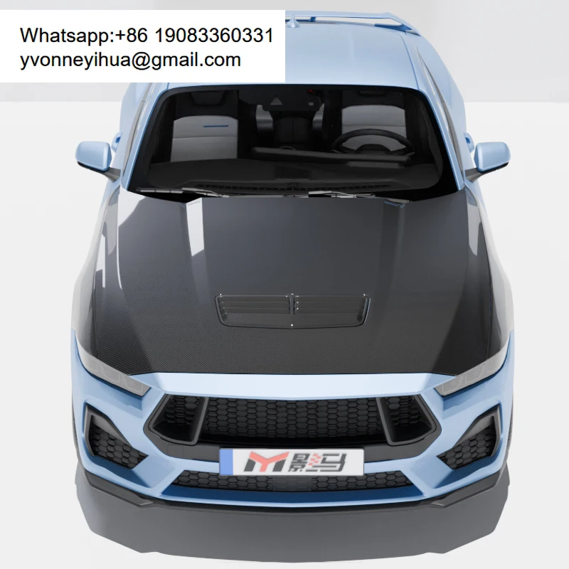 

Карбоновый кожух двигателя Icooh Racing S650 Style для Ford Mustang, новая замена, установка на капот двигателя.